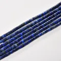 Natural blue lapis lazuli 2x4mm tube spacer beads for handmade DIY jewelry crafting - 2*4mm (Approx 150 Beads per Strand) / 35 Lapis Lazuli