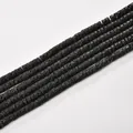 High-quality black 2x4mm porous lava stone cylinder spacer beads for DIY jewelry making - 2*4mm (Approx 150 Beads per Strand) / 36 Volcanic Stone (Lava)