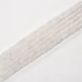 Semi-transparent white cylindrical 2x4mm tubular spacer beads for DIY jewelry making - 2*4mm (Approx 150 Beads per Strand) / 47 White Crystal (Clear Quartz)