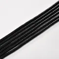 Glossy black 2x4mm cylindrical tube spacer beads for professional DIY jewelry making crafts - 2*4mm (Approx 150 Beads per Strand) / 49 Black Stone