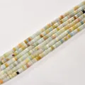 2x4mm multi-colored cylindrical natural stone tube beads strands for DIY jewelry making - 2*4mm (Approx 150 Beads per Strand) / 53 Amazonite
