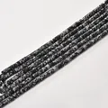 Natural snowflake obsidian 2x4mm cylinder tube spacer beads for DIY jewelry making - 2*4mm (Approx 150 Beads per Strand) / 54 Snowflake Obsidian