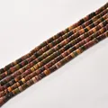 Multi-colored 2x4mm cylindrical stone tube beads for DIY handmade jewelry making crafts - 2*4mm (Approx 150 Beads per Strand) / 57 Red Pine Stone