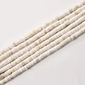 White 2x4mm cylindrical tube beads for DIY jewelry making and handmade beadwork projects - 2*4mm (Approx 150 Beads per Strand) / 59 Inner Mongolia Turquoise