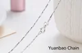Primo piano di una collana a catena in argento 925 placcato stile lingotto da donna - Catena Ingot 45cm (Senza Ciondolo)