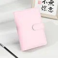 Elegant pink PU leather 6-ring loose-leaf notebook with a secure magnetic buckle. - Pink Shell