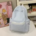 Hellblauer Schulrucksack mit großem Fassungsvermögen für Schüler und Studenten - Blau Groß / Groß