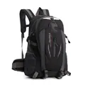 Mochila de senderismo negra de 40L ligera con tela resistente al agua para viaje - 40L / Negro
