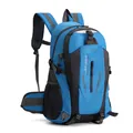 High-capacity 40L lightweight waterproof hiking backpack for travel in blue and black - 40L / Sky Blue