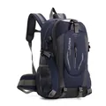 Waterproof 40L hiking backpack for outdoor trekking in navy blue and gray - 40L / Dark Blue