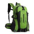 Water-repellent 40L green outdoor hiking backpack for trekking and sports activity - 40L / Green