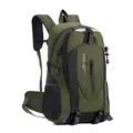 Olive green 40L waterproof hiking backpack for outdoor trekking travel and cycling - 40L / Army Green
