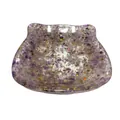 Handcrafted natural amethyst crystal gravel resin tray for jewelry storage and decor - Amethyst Small Cat Tray (10*10*1.5cm)