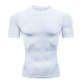 T-shirt de compression blanc professionnel pour hommes pour l'entraînement en fitness - S / Blanc