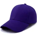 Stylish deep purple plain adjustable baseball cap for outdoor sports and daily sun protection - Adjustable / Purple