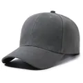 Dark grey minimalist plain solid color baseball cap for outdoor sports and sun protection - Adjustable / Dark Gray