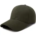 Plain olive green baseball cap for outdoor sports and sun protection - Adjustable / Army Green
