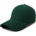 Dark green solid color adjustable baseball cap for outdoor sports and sun protection - Adjustable / Olive Green