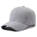 Premium solid light gray cotton baseball cap for outdoor sports and stylish sun protection - Adjustable / Light Gray