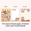 Cute cartoon coffee restaurant themed memo pad with 70 sheets - Kaka Jiang Memo Pad/Coffee Restaurant / 70 Pages