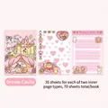 Cute cartoon mini memo pad with Dream Castle illustration theme, 70 sheets total - Kaka Jiang Memo Pad/Dreamy Castle / 70 Pages