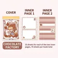 Cute chocolate factory cartoon memo pad with 70 sheets including two inner page designs - Kaka Jiang Memo Pad/Chocolate Factory / 70 Pages