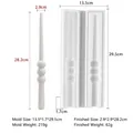 Silicone mold for long beaded tapered candles with detailed size and weight specs - Triple Sphere Style (J-521)