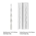 Detailed spiral long taper candle silicone mold with dimensions for twisted taper candles - Spiral Long Column Style (J-519)