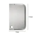 Stainless steel dough scraper for baking with 11.5cm and 7.5cm dimensions on white background - New 4-Sided Straight Style
