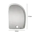 Stainless steel dough scraper with 11.5cm x 8.2cm size markings for baking and pastry - New Arc Style