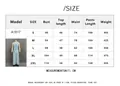 Tableau des tailles détaillé pour l'ensemble gilet à rayures et pantalon large - S / Bleu