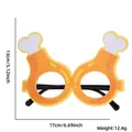 Funny felt turkey drumstick glasses for Thanksgiving party photo props, size 17x13cm - One Size / Chicken Leg Style