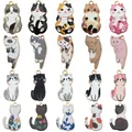 Assorted cute cat alloy enamel charms for DIY keychain and jewelry making crafts - 20pcs Mixed Drip Oil Printed Cats (SN1748)