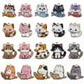 Collection of cute cat enamel alloy charms for DIY jewelry making pendants - 20pcs Mixed Drip Oil Printed Cats (SN1738)