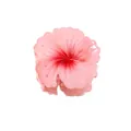 Elegant pink hibiscus flower hair claw clip for women's elegant updo hairstyles - Dark Red