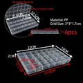 28-grid adjustable clear plastic storage box with removable dividers for bead jewelry - Fixed 28-Compartment 22x13x2cm