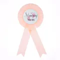 Elegant pink Mommy To Be baby shower rosette tinplate badge for baby party decoration - Mommy to Be / Pink
