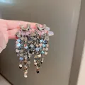 Fashionable silver tassel earrings featuring dangling round metal sequins for women - Sequin Drop Tassel (20#) / Silver