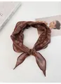 Collana foulard in tessuto marrone vintage con delicato motivo paisley a cuore bianco - Accessorio da Collo Scarf Cuore Paisley Retrò / Marrone