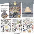 DIY scene sticker set Mechanical Restaurant with background card and 3 PET sheets - Mechanical Restaurant (Series 48)