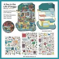 Infeel.Me Miniature DIY Scene Sticker Set Doji's Day PET Decorative Decals - Dogi's Day (Series 51)