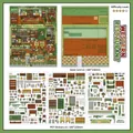 Vintage style miniature cafe scene PET stickers for DIY dollhouse decoration set - Western Restaurant (Series 49)