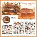 Doomsday Supply Station DIY scene sticker set with 4 sheets of PET materials and card - Doomsday Supply Station (Series 52)