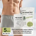 Wegwerp ondergoed voor heren, 5-pack reisslips, individueel verpakt maat 2XL - Sneldrogend Ondergoed Voor Heren Maat 2xl (75-85 Kg) Hoeft Niet Gewassen Te Worden.