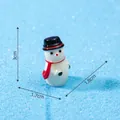 Miniature Christmas snowman resin figurine for holiday decor, size 3 x 1.8 x 1.7 cm - Snowman Style 2