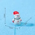 Miniature resin Christmas snowman figurine with red hat and dimensions 2.9cm height ornament - Snowman Style 4