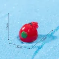Miniature red Christmas resin gift bag ornament decoration, 1.9cm x 1.6cm x 1.5cm size - Christmas Money Bag