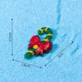 Miniature Christmas resin candy cane ornament with red bow for festive home decor - Yellow Green Candy Cane