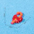 Miniature pink resin candy cane with red bow Christmas ornament 3cm x 1.8cm size - Yellow Pink Candy Cane