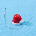 Miniature resin Christmas Santa hat decoration shown with 1.5cm height dimension spec - Mini Christmas Hat